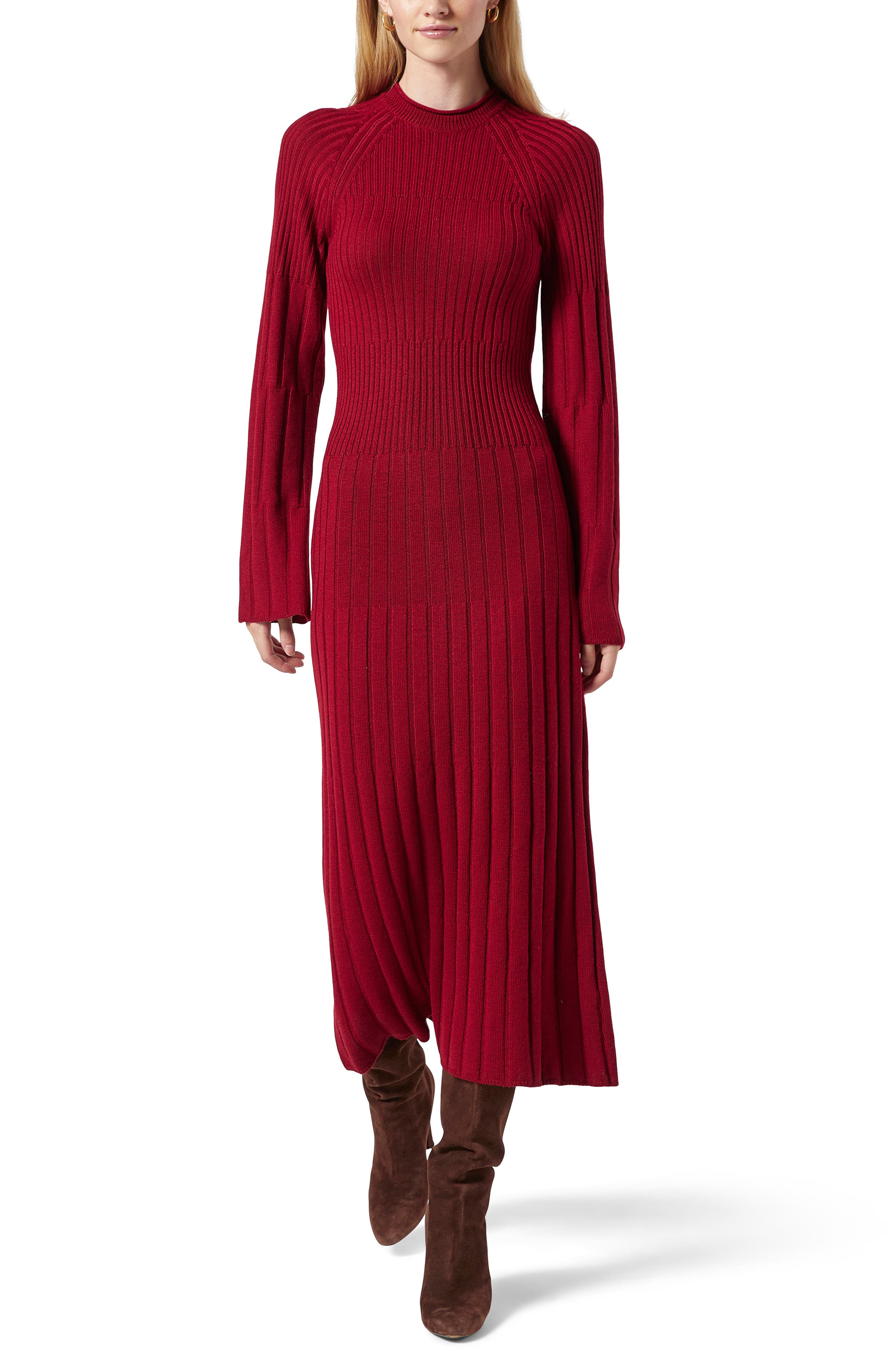 Joie Hazelton Long Sleeve Wool Midi 