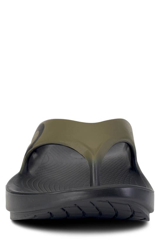 Shop Oofos Gender Inclusive Ooriginal Sport Sandal In Tactical Green