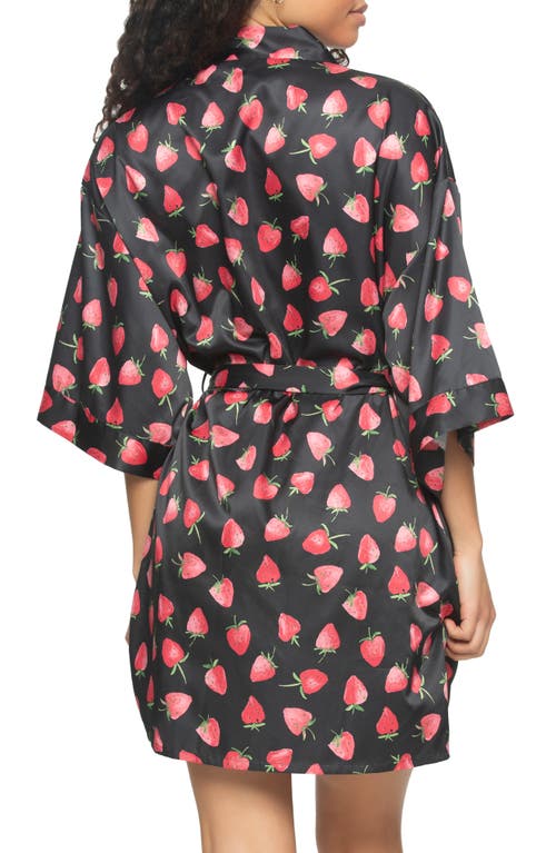 Shop Black Bow Muse Robe In Fresh Picked/black