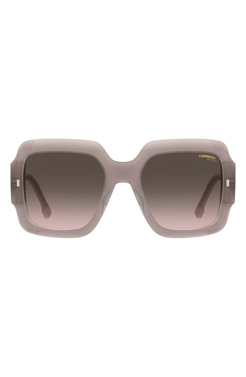 54mm Gradient Rectangular Sunglasses in Beige/Brown Gradient