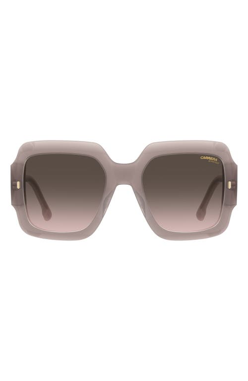 Carrera Eyewear 54mm Gradient Rectangular Sunglasses In Beige/brown Gradient