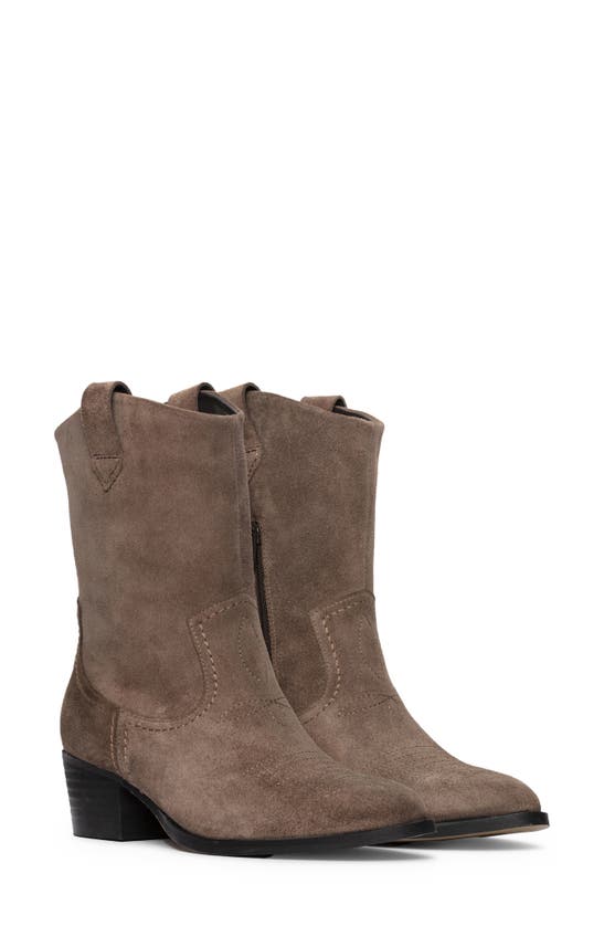 Shop Clarks (r) Octavia Up Western Boot In Taupe Suede