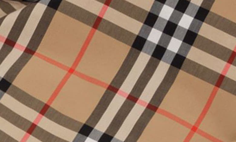 Shop Burberry Check Short Sleeve Cotton Poplin Button-up Shirt In Sand Ip Check