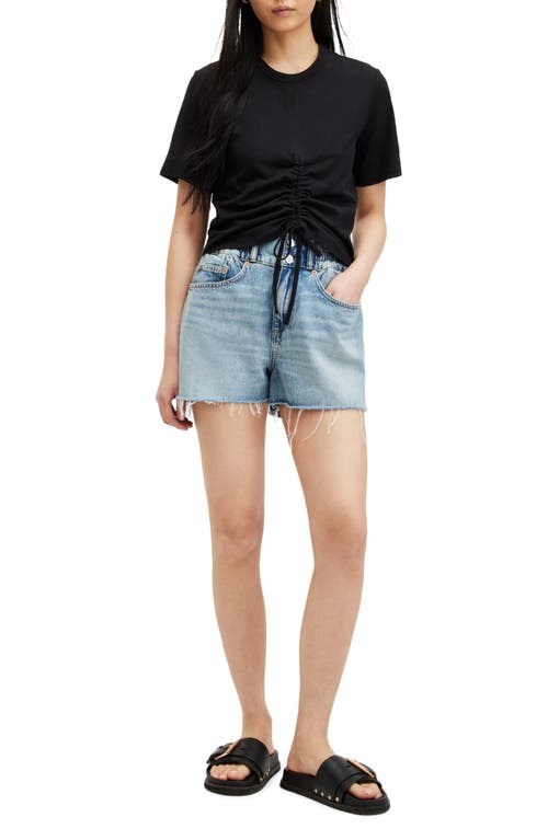 Shop Allsaints Gia Ruched T-shirt In Black