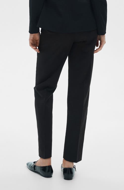 Shop Mango Straight Leg Suit Pants In Black