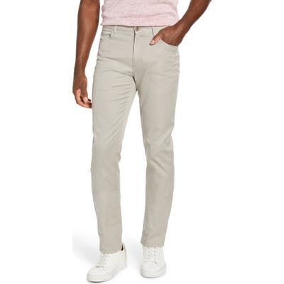 Faherty Del Mar Cotton Twill Pants, Grey