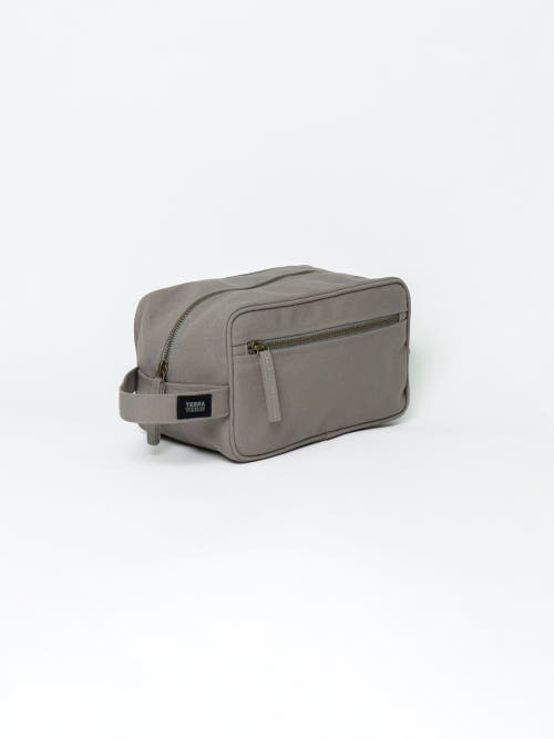 Terra Thread Organic Cotton Toiletry Bag In Cloud Grey