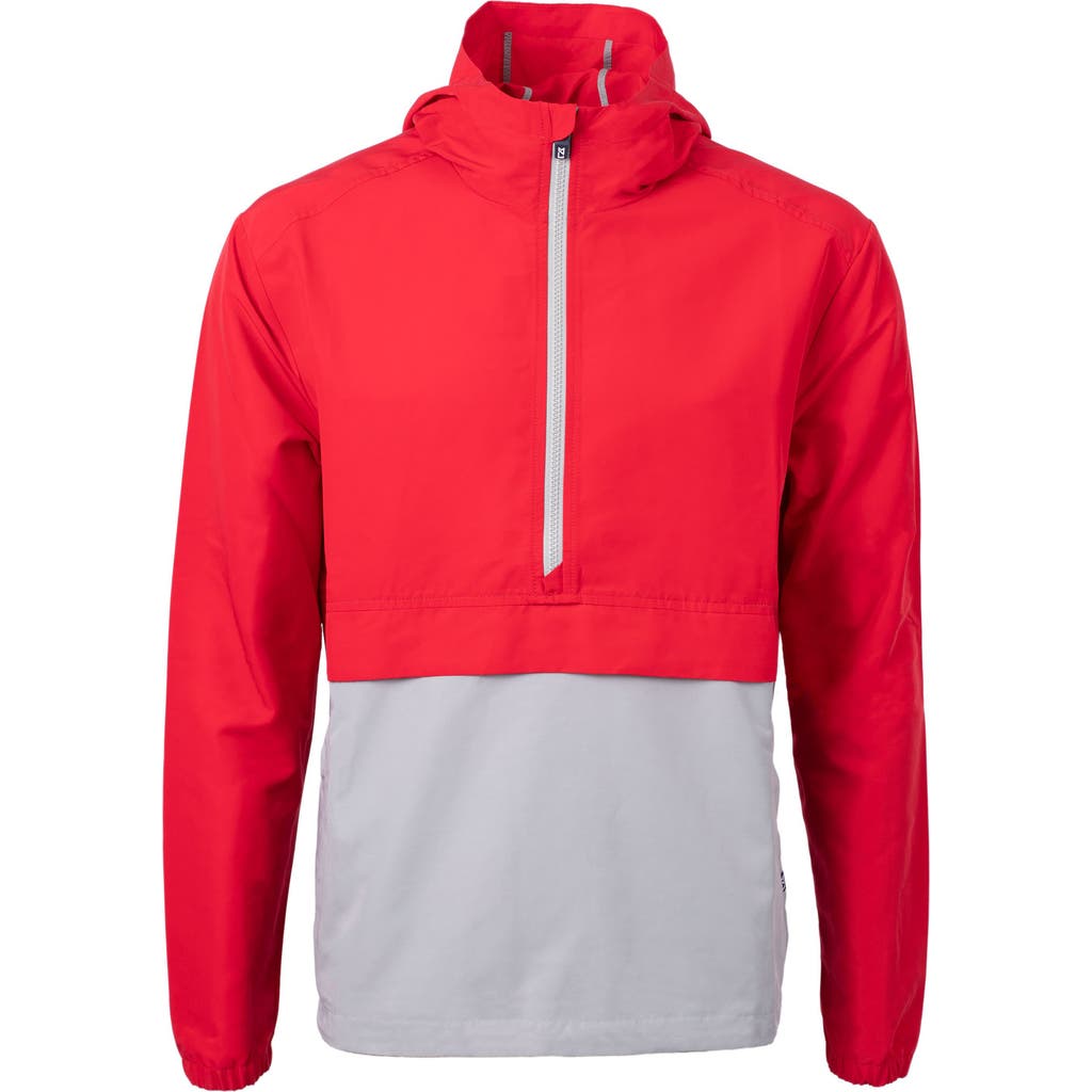 Cutter & Buck Charter Anorak Jacket In Red/polished