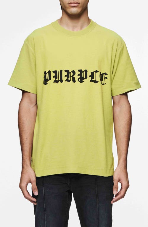 PURPLE BRAND Textured Jersey Logo Graphic T-Shirt Green at Nordstrom,