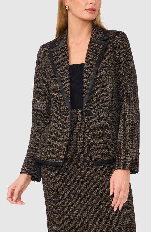 Shop Halogenr Halogen(r) Tweed One-button Blazer In Rich Black