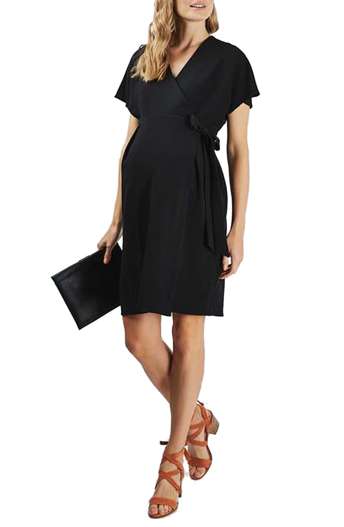 Wrap Maternity Midi Dress Nordstrom