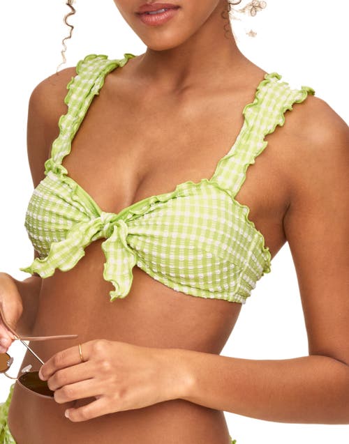 Shop Adore Me Steph Swimwear Bra In Plaid Green