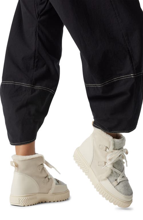 Sorel Ona Ave Alpine Suede Winter Booties In Chalk/chalk