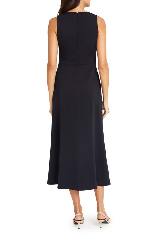 Luxely Reed Sleeveless Midi A-line Dress In Meteorite
