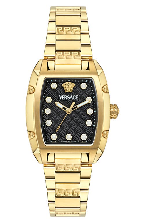 Shop Versace Dominus Bracelet Watch, 44mm X 36mm In Ip Yellow Gold