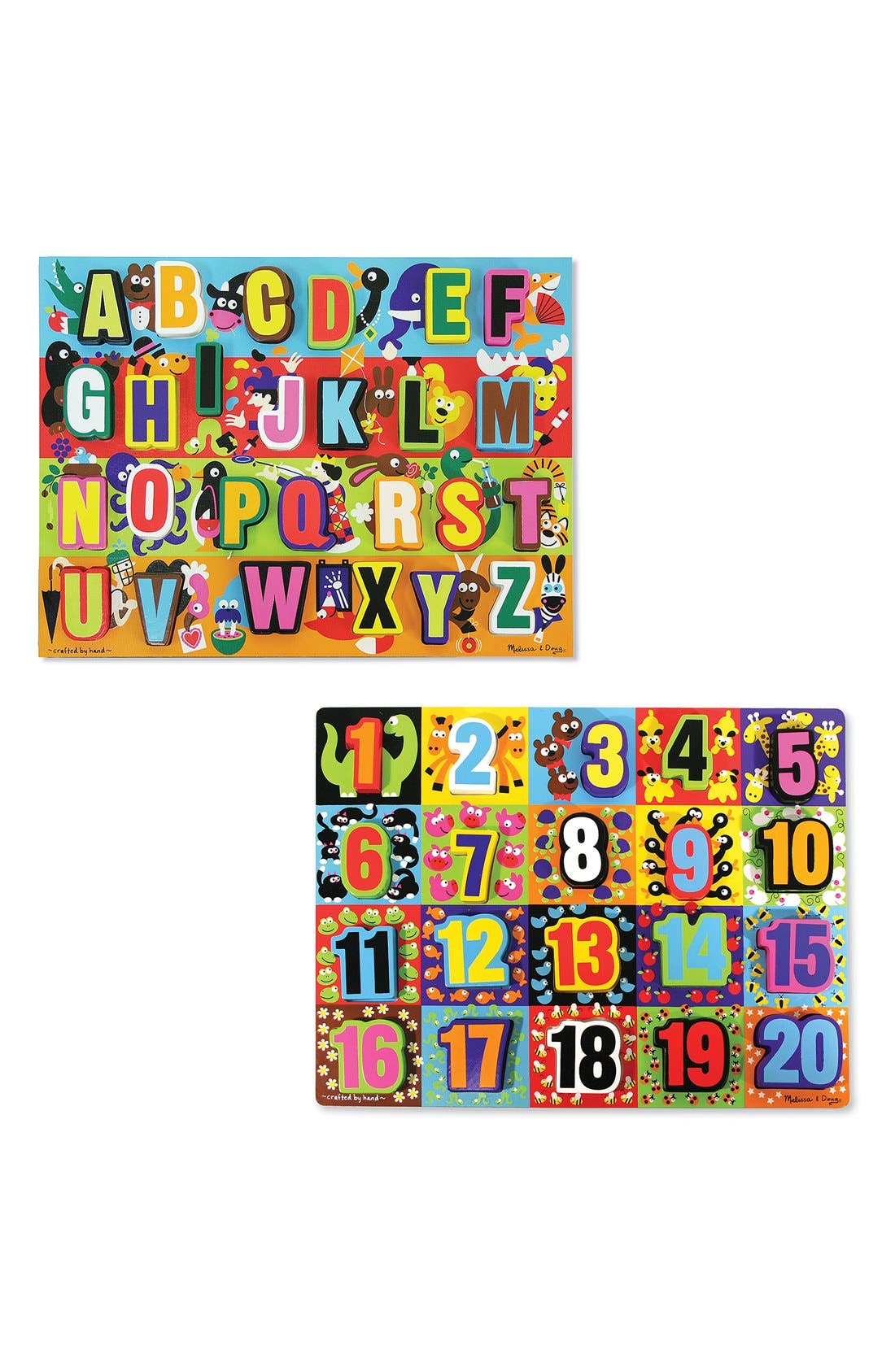 Melissa & Doug Chunky Wooden Letter and Number Puzzles (2Pack) Nordstrom