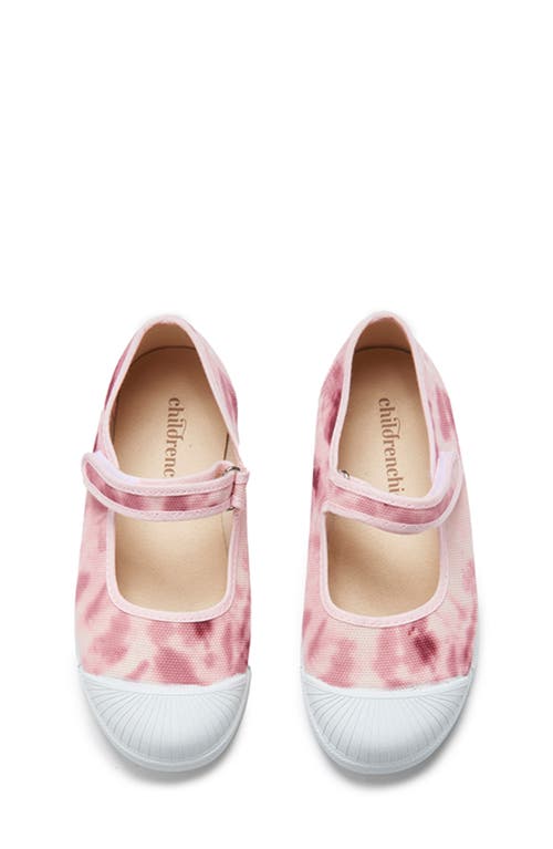 Shop Childrenchic Tie Dye Mary Jane Canvas Sneaker In Tie Dye Pink