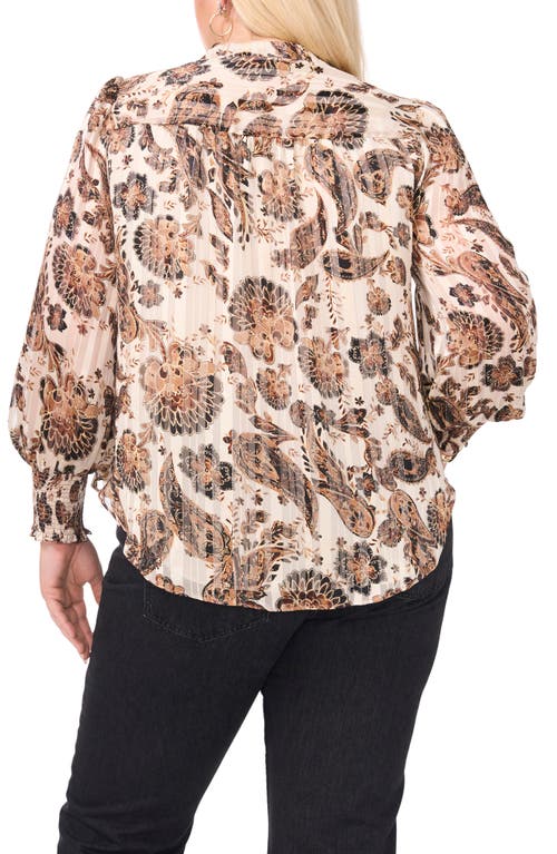 Shop Vince Camuto Print Top In Cafe Sky