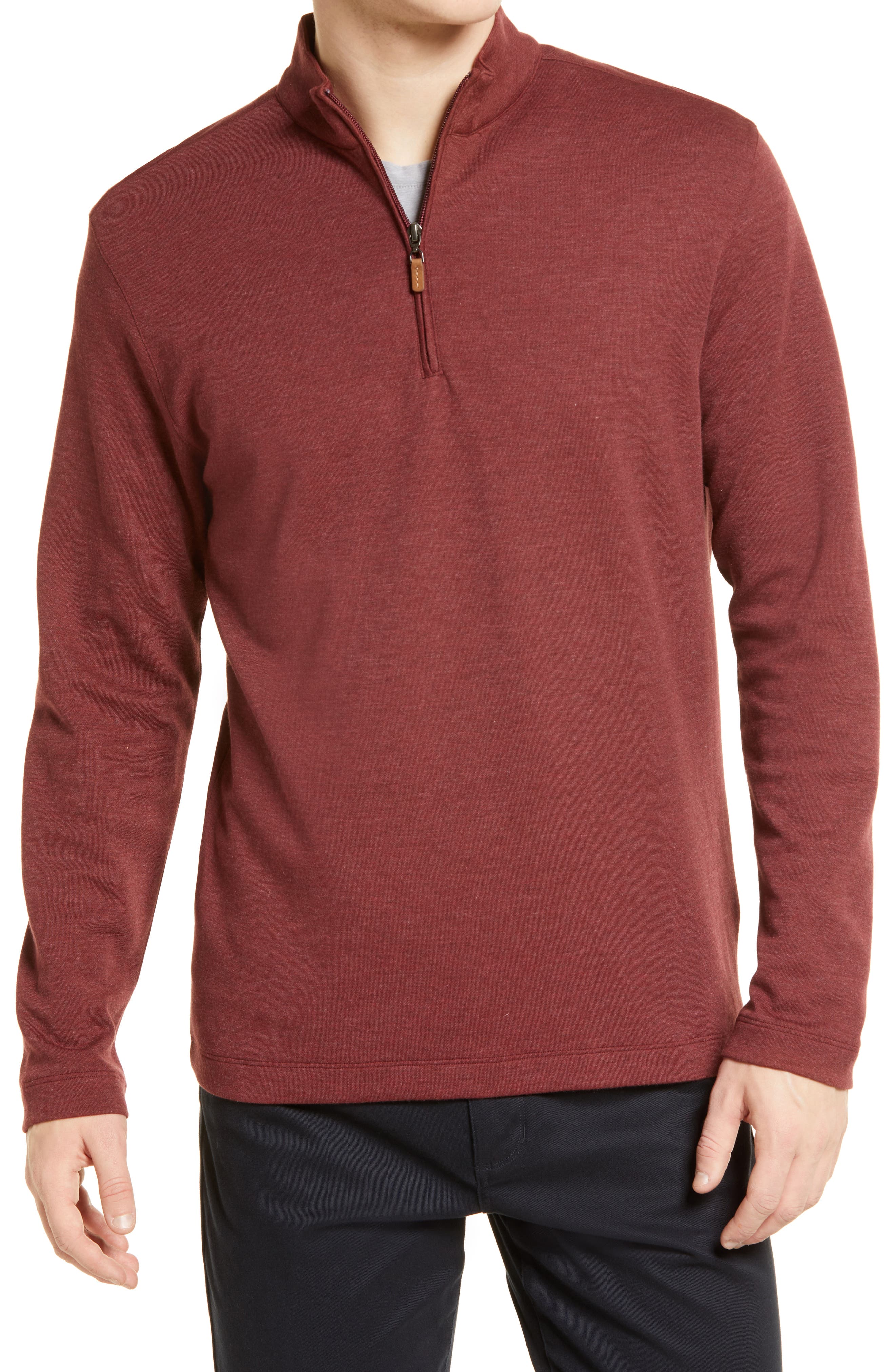 maroon quarter zip pullover