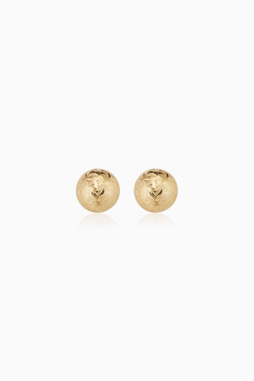 Shop Oradina 14k Gold Celebration Ball Studs Earrings In Yellow Gold