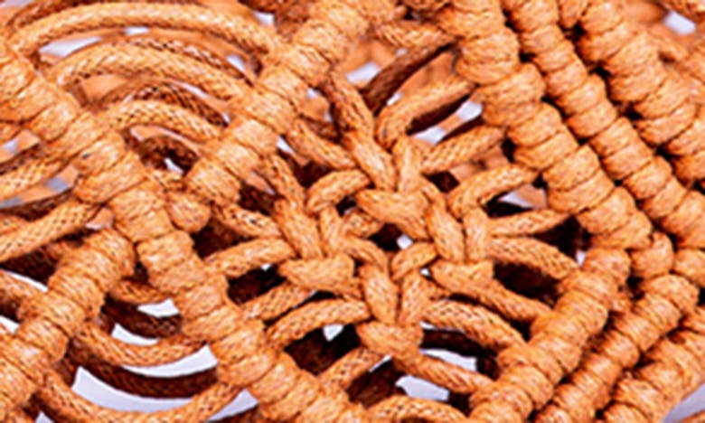 Linea Pelle Macrame Braided Belt In Toast