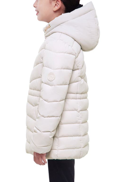 Rokka&rolla Kids' Shower Resistant Puffer Jacket In Ivory