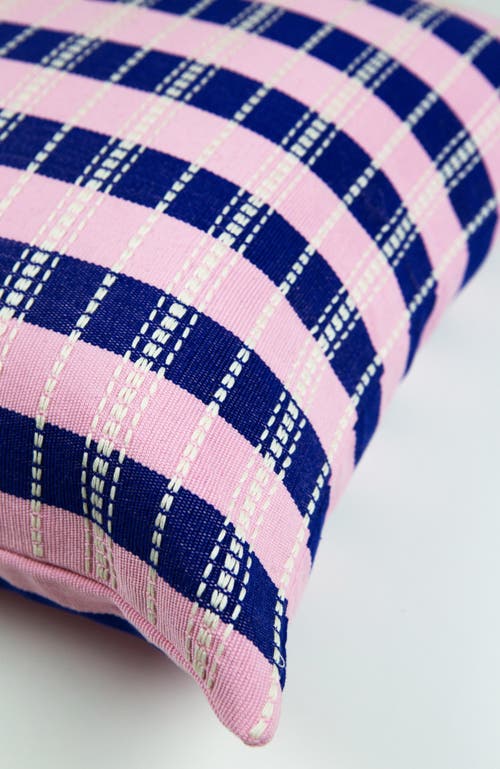 ARCHIVE NEW YORK ARCHIVE NEW YORK SANTIAGO GRID BOLD STRIPE HANDWOVEN COTTON SQUARE THROW PILLOW