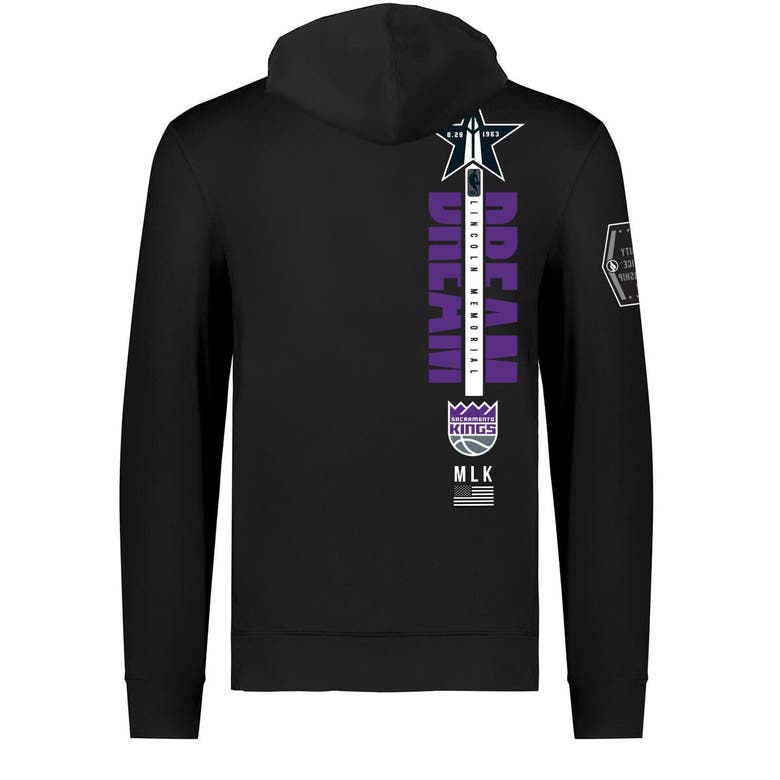 Shop Fisll Unisex  X Black History Collection  Black Sacramento Kings Pullover Hoodie