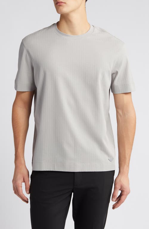 Emporio Armani Texture Stripe T-Shirt Grey at Nordstrom,