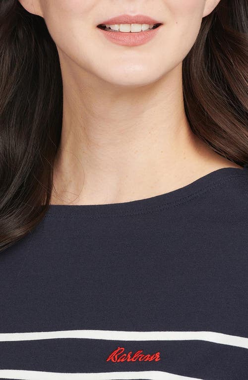 Barbour Bradley Womens Top In Navy/cloud