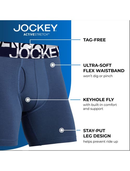 Jockey 2-pk Activestretch Boxer Briefs In Navy/grey