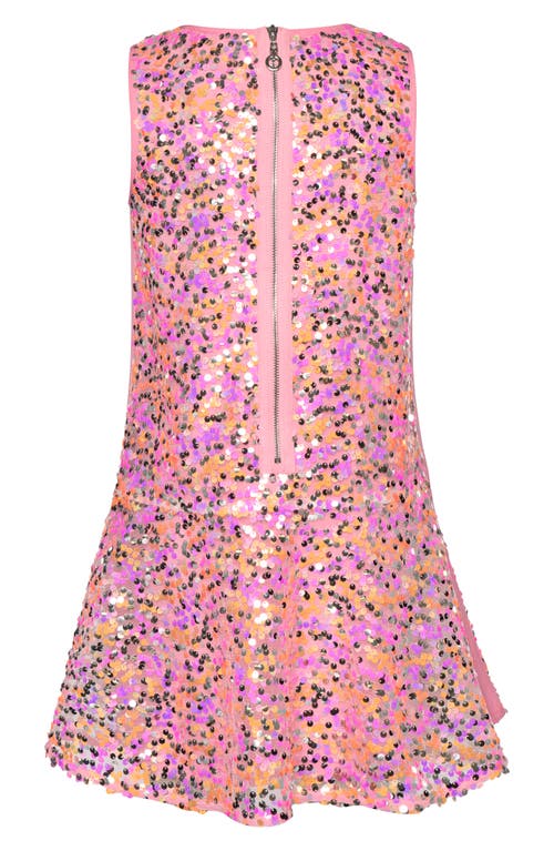 Shop Hannah Banana Kids' Sequin Ruffle Dress In Pink Multi