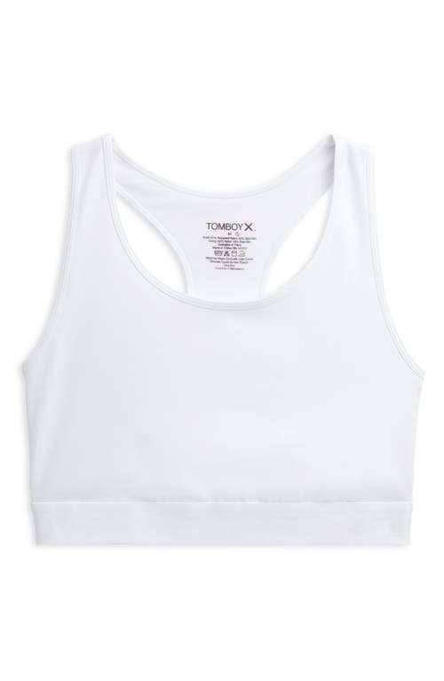 TomboyX Racerback Compression Top in White 