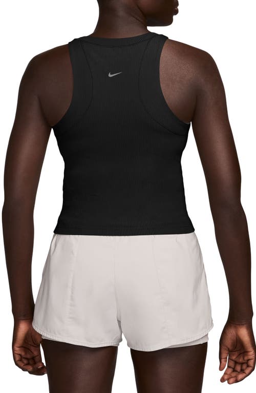 Nike Zenvy Dri-fit Rib Tank In Black/ Pcg6c