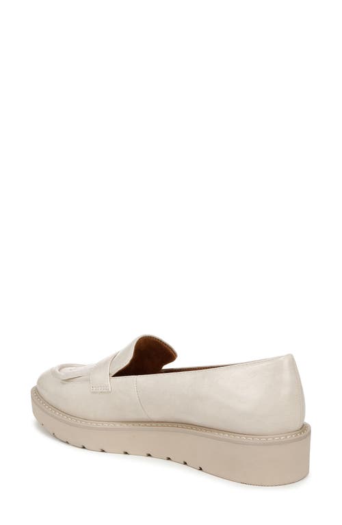 Naturalizer Expert Lug Sole Loafers In Porcelain Faux Leather
