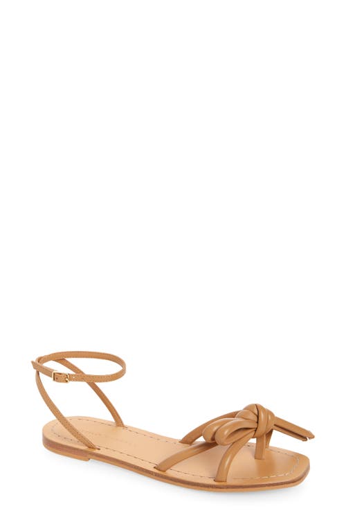 Loeffler Randall Henriette Bow Ankle Strap Sandal Natural at Nordstrom,