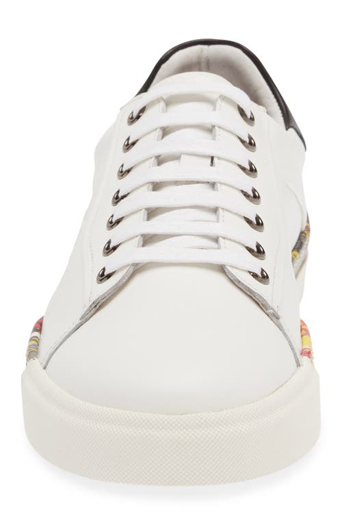 Robert Graham Sator Low Top Leather Sneaker In White