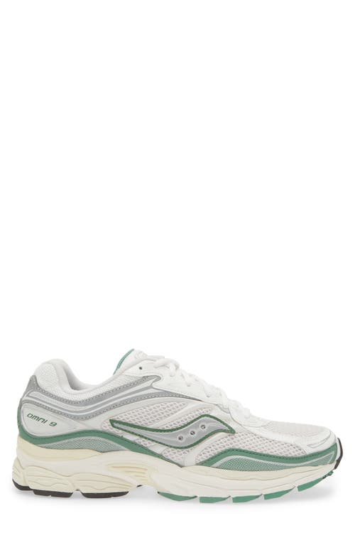 Saucony Gender Inclusive Progrid Omni 9 Sneaker In Ivory/green