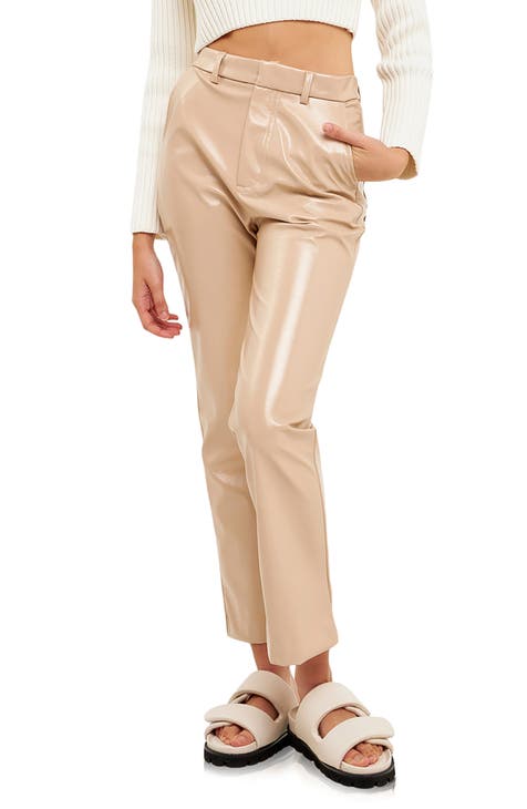 NutEmperor - WIDE PU LEATHER PANT neuroinstituto.com.br