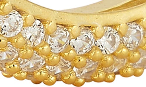 Chloe & Madison Chloe And Madison Small Pavé Cz Hoop Earrings In Gold