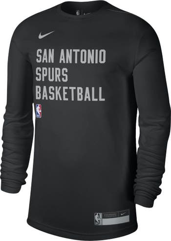 Nike Men's San Antonio Spurs Dri-Fit Pregame Top, Medium, Black