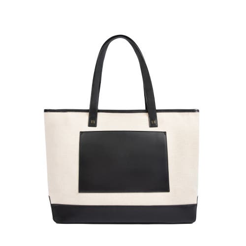 Modern Picnic The Tote In Black Canvas