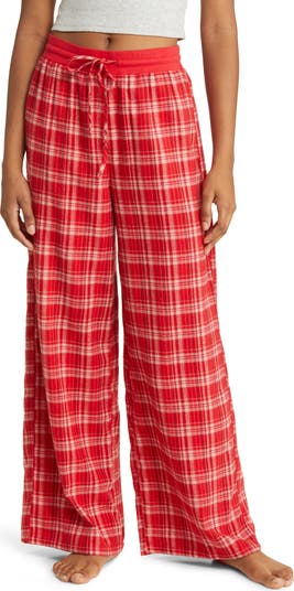 Red plaid flannel online pajamas