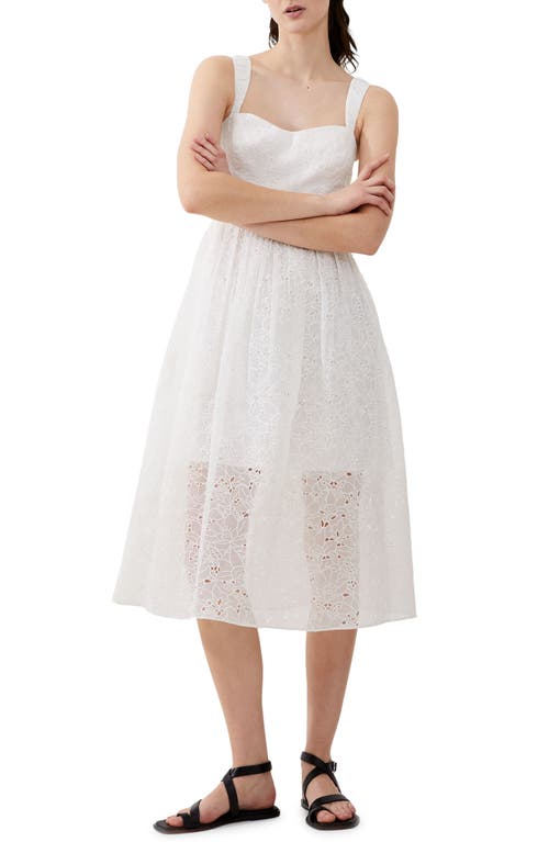 Embroidered Lace Dress in Summer White