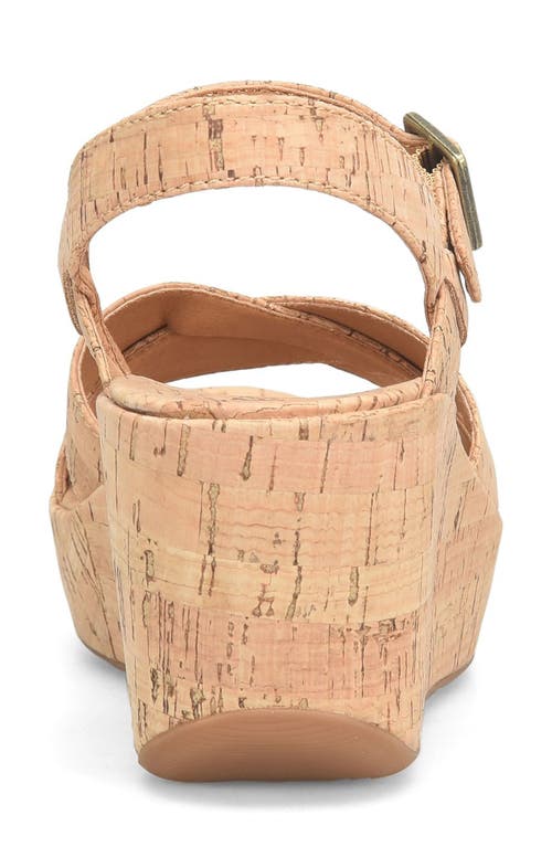 Korks Denica Wedge Sandal In Natural Cork