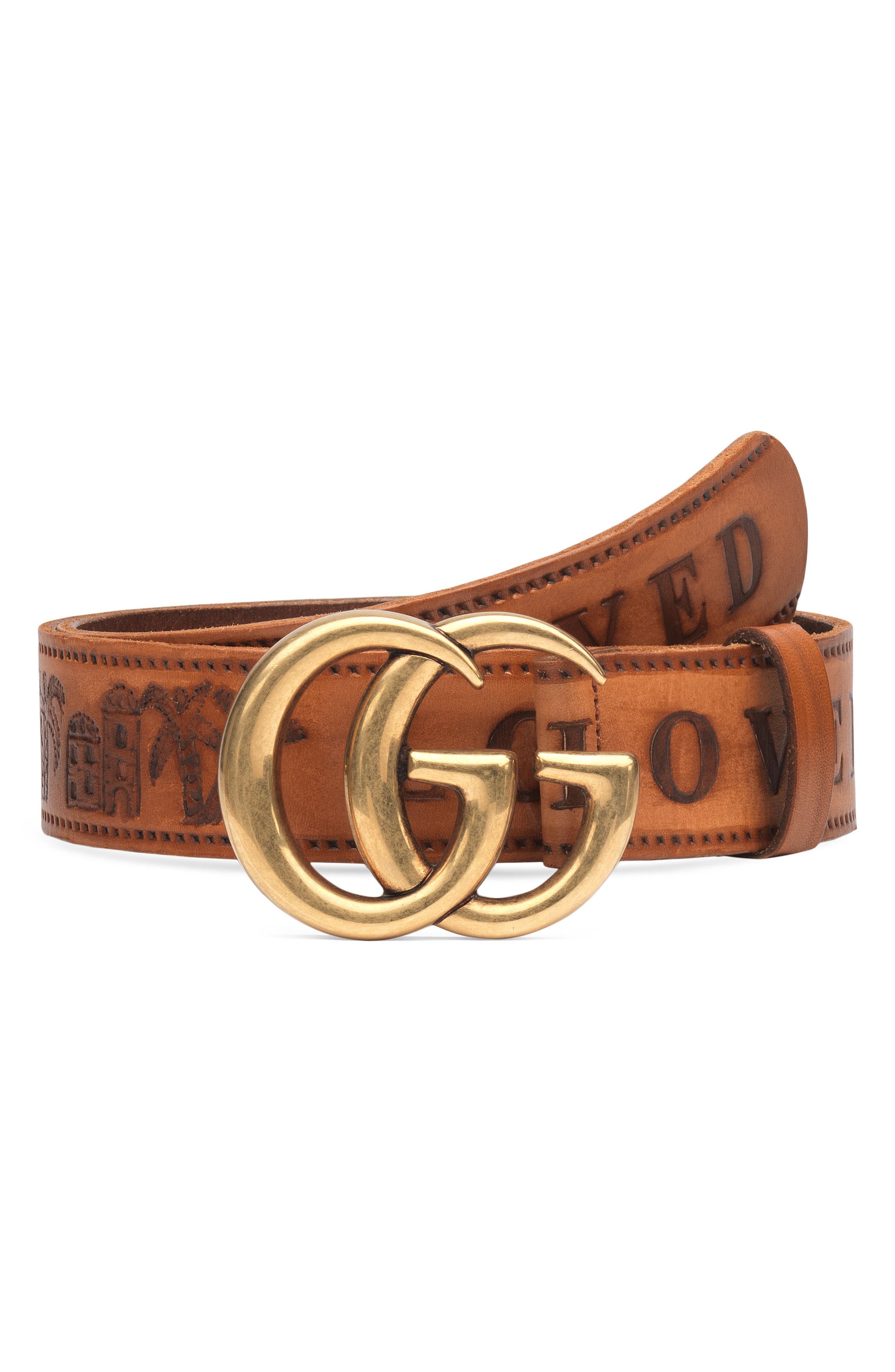 Gucci GG Logo Loved Calfskin Leather 