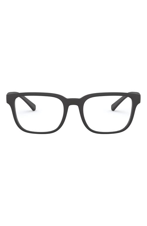 54mm Rectangular Optical Glasses in Matte Black/Demo Lens