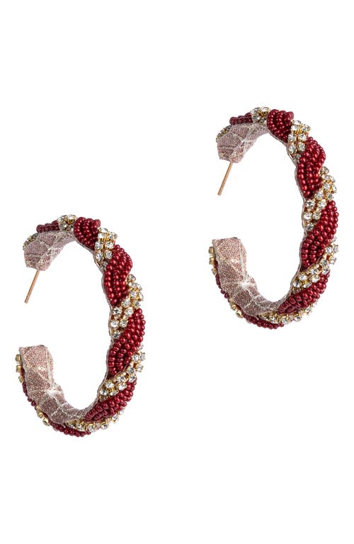 Deepa Gurnani Doris Hoop Earrings In Multi