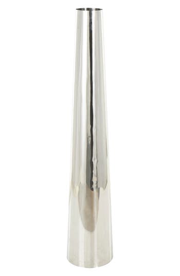Vivian Lune Home Stainless Steel Vase In Silver