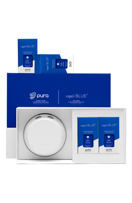 Pura X Capri Blue Best Sellers &  4 Smart Fragrance Diffuser & Refill Set In White